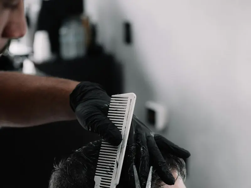 A barber at work in the shop